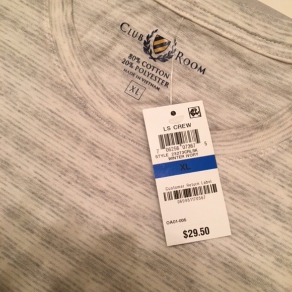 NEW MACY’S CLUB ROOM CREW TEE MEN’S - Picture 1 of 7